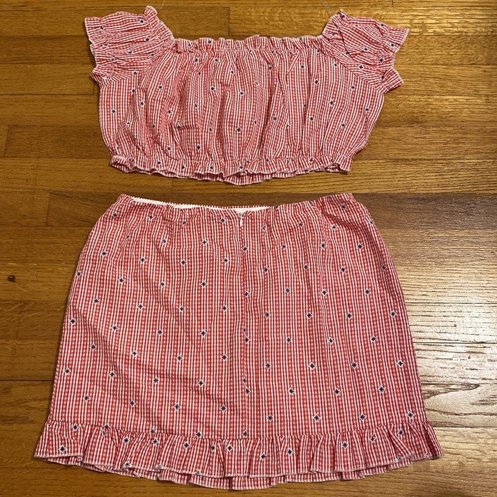 Gingham Two Piece Set